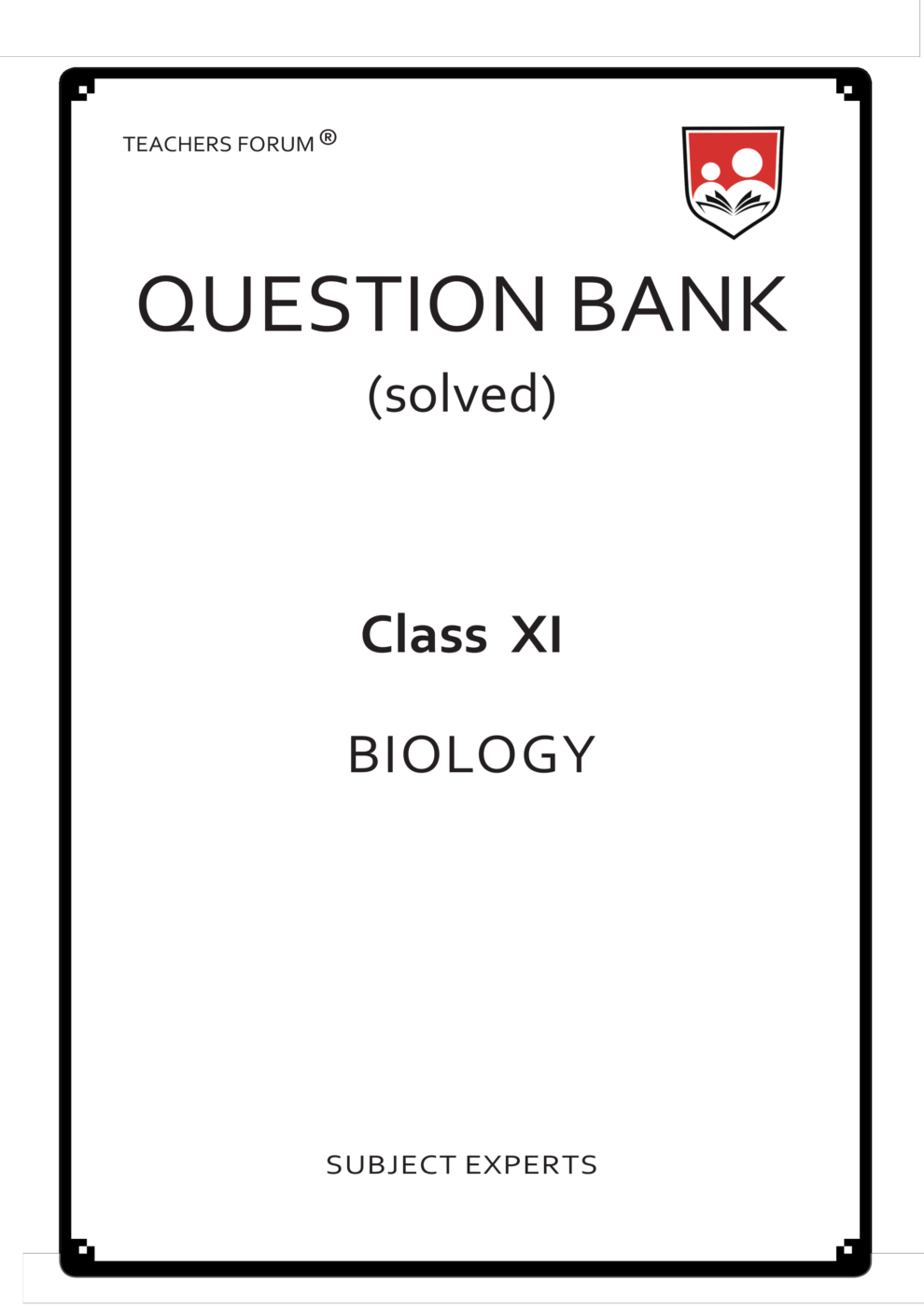 NCERT & CBSE Question Bank Class 11 Biology (For 2025 Exam) - Teachers ...